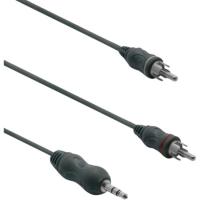 Cable audio jack 3,5 mm/ 2 RCA- 1,2m - negro 370080 METRONIC