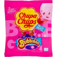 Caramelo c/ palo relleno chicle bubbaloo CHUPA CHUPS, bolsa 96 g