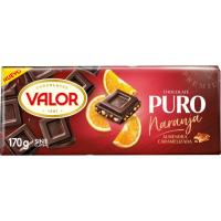 Chocolate puro naranja VALOR, tableta 170 g