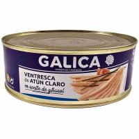 Ventresca de atún claro en aceite de girasol GALICA, lata 750 g