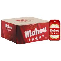 Cerveza MAHOU 5 ESTRELLAS, pack 16x33 cl