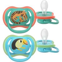 Chupete Ultra Air Loro 6-18 Meses AVENT, pack 2 uds