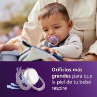 Chupete Ultra AIR Hoja 6-18 Meses AVENT, pack 2 uds