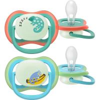 Chupete Ultra Air Nocturno 6-18 Meses AVENT, pack 2 uds