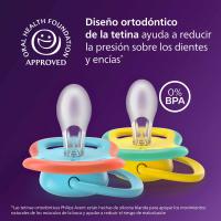 Chupete Ultra Air Rana 6-18 Meses AVENT, pack 2 uds