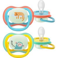 Chupete Ultra Air Nocturno +18 Meses AVENT, pack 2 uds