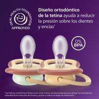 Chupete 0-6 M AVENT ULTRA AIR NATURE, pack 2 uds