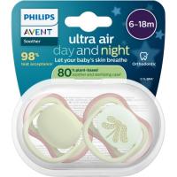 Chupete 6-18 M AVENT ULTRA AIR NATURE, pack 2 uds