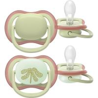 Chupete 6-18 M AVENT ULTRA AIR NATURE, pack 2 uds