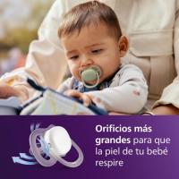 Chupete 6-18 M AVENT ULTRA AIR NATURE, pack 2 uds