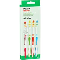 Cepillo medio familiar EROSKI BASIC, pack 4 uds