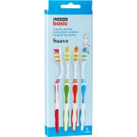 Cepillo suave familiar EROSKI BASIC, pack 4 uds Cepillo suave familiar EROSKI BASIC, pack 4 uds