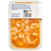 Colas de langostino al curry EROSKI, bandeja 175 g