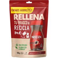 Café soluble classic descafeinado natural NESCAFÉ, bolsa 150 g Café soluble classic descafeinado natural NESCAFÉ, bolsa 150 g