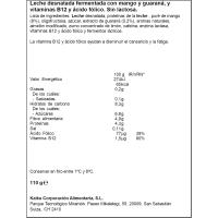 Leche ferm. con vitaminas, mango y guaraná KAIKU, pouch 110 g