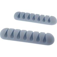 Ordenacables adhesivo 7 clips OSCA CONNECT, pack 2 uds