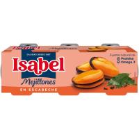 Mejillon en escabeche ISABEL, pack 3x80 g