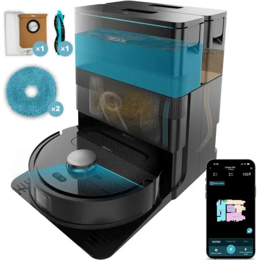 Robot aspirador con base autovaciado, Conga X50 CECOTEC