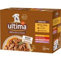 Alimento húmedo perro mini de carne-pescado ULTIMA, caja 1.200 g