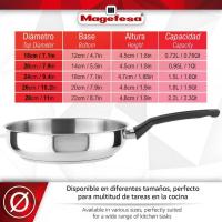 Sartén de acero inoxidable sin antiadherente MAGEFESA, Ø 24 cm