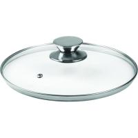 Tapa de cristal con pomo de acero inoxidable IBILI, Ø28 cm Tapa de cristal con pomo de acero inoxidable IBILI, Ø28 cm