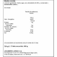 Alubia cocida xl LUENGO, frasco 600 g