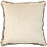 Cojín de terciopelo beige KASA, 45x45 cm