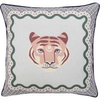 Cojín decorativo azul con tigre KASA, 45x45 cm