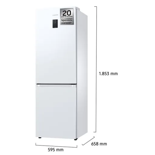 Frigorifico combinado, No Frost, RB34C672EWW/EF SAMSUNG