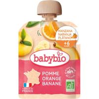 Bolsita de manzana, naranja y plátano BABYBIO, pouch 90 g Bolsita de manzana, naranja y plátano BABYBIO, pouch 90 g