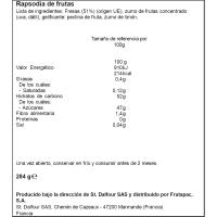 Rapsodia de frutas, fresa ST.DALFOUR, frasco 284 g