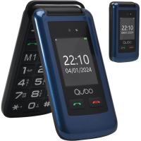 Teléfono móvil solo voz negro, X-247 BK 4G QUBO