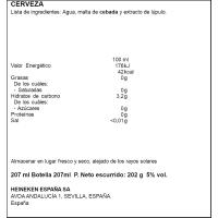 Cerveza HEINEKEN, botellí 20 cl Cerveza HEINEKEN, botellí 20 cl