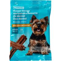 Hueso dental para perro mini EROSKI, paquete 110 g