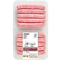 Longaniza de cerdo con tripa natural EROSKI, bandeja 500 g Longaniza de cerdo con tripa natural EROSKI, bandeja 500 g