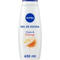 Gel de ducha naranja NIVEA, bote 650 ml