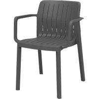 Silla de resina antracita, apilable, Lea SP Silla de resina antracita, apilable, Lea SP