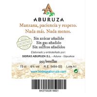 ABURUZA sagardo natural aparduna, botila 75 cl