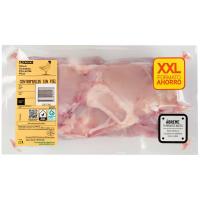 Contramuslos de pollo sin piel al vacío XXL EROSKI, sobre aprox. 1.2 kg