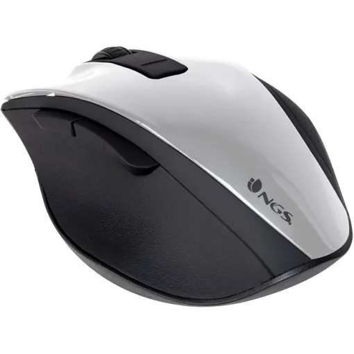 Ratón inalámbrico oficina, mano derecha, óptico blanco BOW NGS
