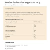 Founde de chocolate 70% cacao TORRAS, tarrina 160 g Founde de chocolate 70% cacao TORRAS, tarrina 160 g