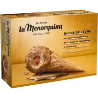 Cono dulce de leche MENORQUINA, pack 3x130 ml