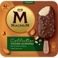 Helado vegano de almendras MAGNUM, pack 3x90 ml