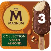 Helado vegano de almendras MAGNUM, pack 3x90 ml