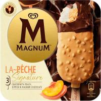 Helado bombón de melocotón MAGNUM, pack 3x90 ml Helado bombón de melocotón MAGNUM, pack 3x90 ml