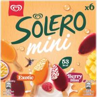 Helado bombom frutas exóticas&frutos rojos SOLERO, pack 6x50 ml