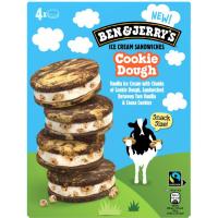 Helado sandwich cookie dough BEN&JERRY'S, pack 4x68 ml Helado sandwich cookie dough BEN&JERRY'S, pack 4x68 ml