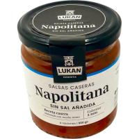 Salsa napolitana sin sal añadida LUKAN, frasco 300 g Salsa napolitana sin sal añadida LUKAN, frasco 300 g