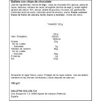 Chocochip negro GULLÓN, paquete 150 g