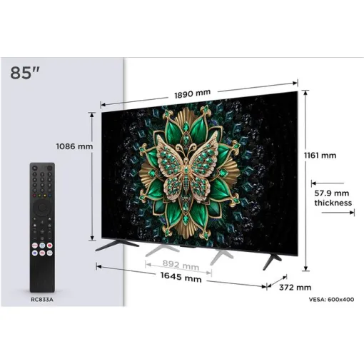 Televisor LED Miniled 85" 4K Ultra HD Smart 85C6K TCL